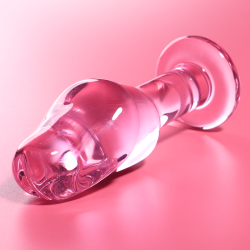 NEBULA SERIES BY IBIZA - PLUG ANAL MODÈLE 6 VERRE BOROSILICATE 12,5 X 4 CM ROSE