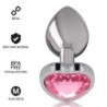 INTENSE - PLUG ANAL EN MÉTAL ALUMINIUM COEUR ROSE TAILLE M